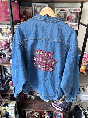 Vintage Mickey Inc Blue Denim Jacket Walt Disney World Embroidered Women’s XL